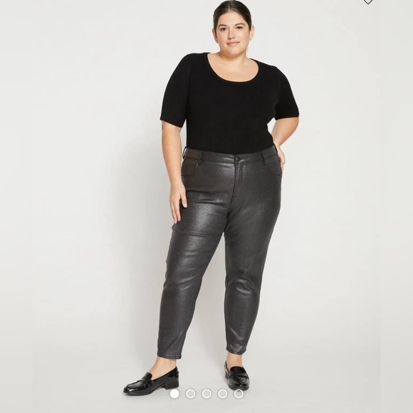 NWT Universal Standard Shimmer Seine High Rise Skinny Jeans SZ 24 - Picture 1 of 10